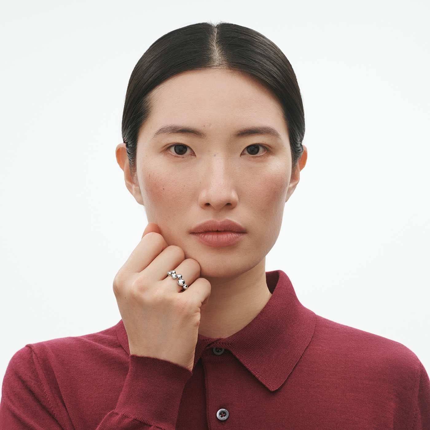 Moonlight Grapes Luxury Silver Ring