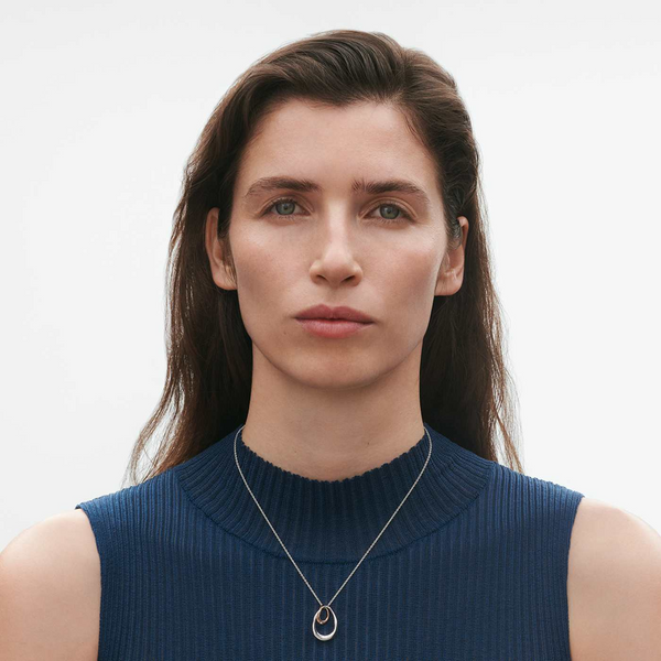 Offspring Sterling Silver & 18ct Rose Gold Pendant