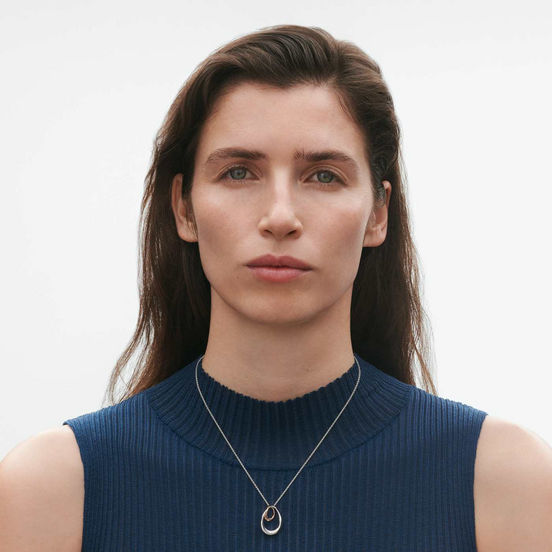 Offspring Sterling Silver & 18ct Rose Gold Pendant