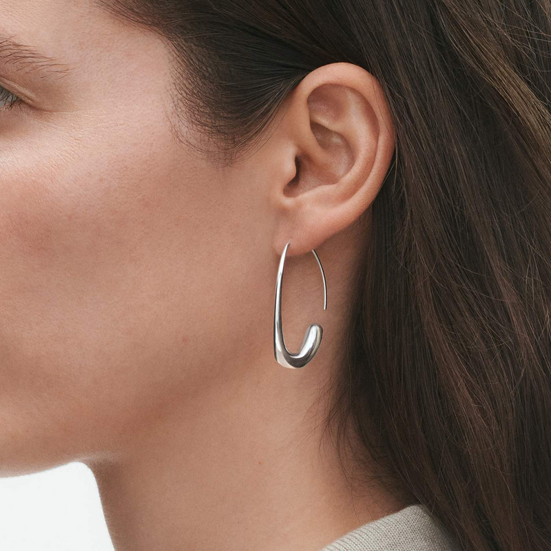 Georg Jensen Sterling Silver Offspring Ear Hoop Earrings - Berry's Jewellers
