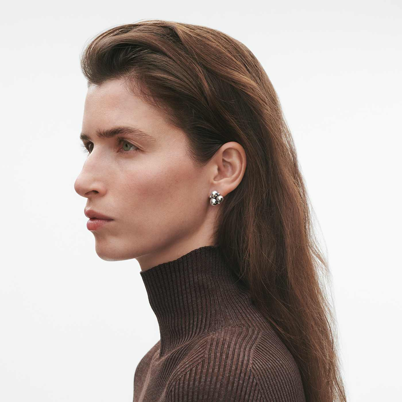 Moonlight Grapes silver stud earrings