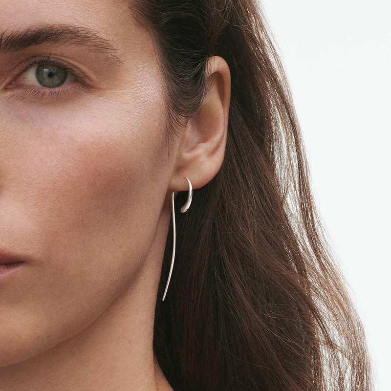 Mercy Sterling Silver Long Drop Earrrings