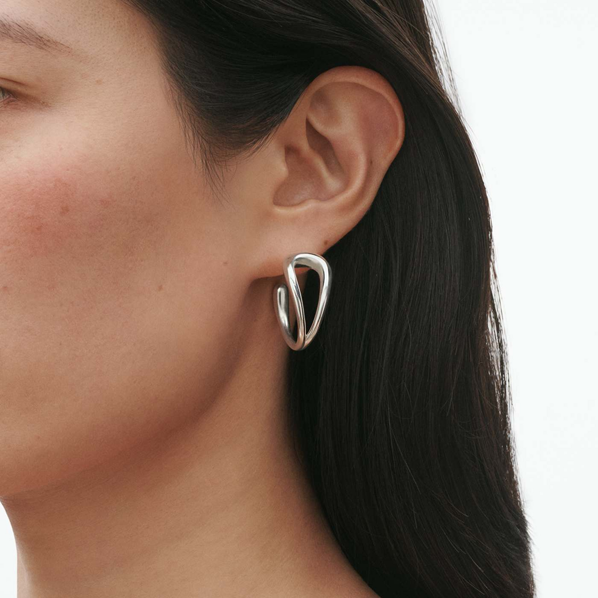 Georg Jensen Mercy Silver Hoop Earrings - Berry's Jewellers