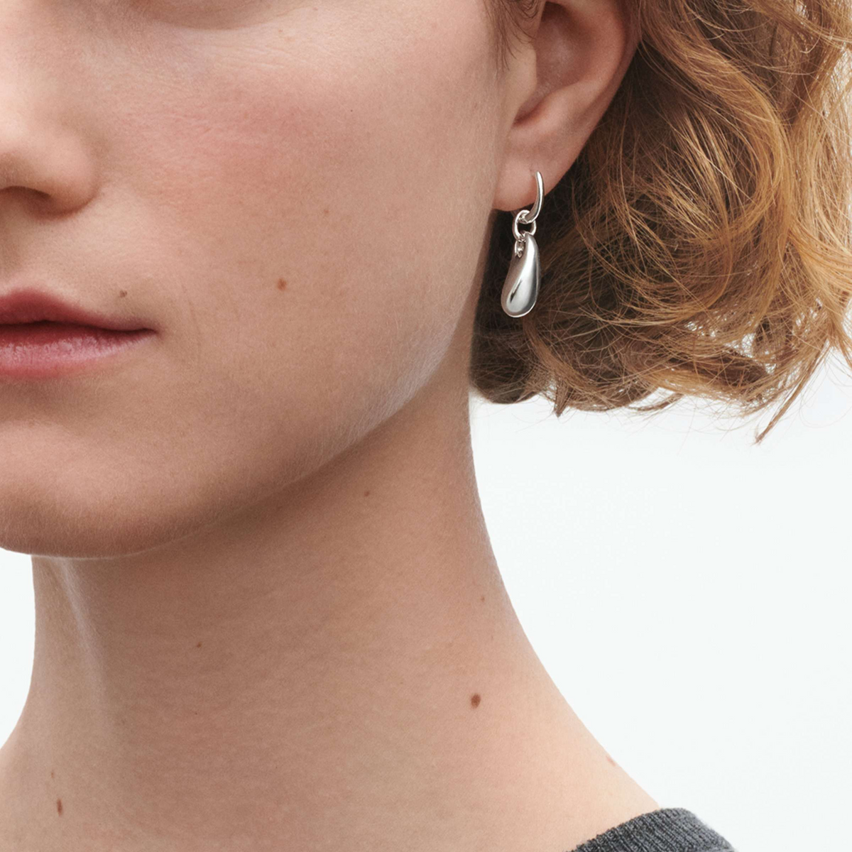 Georg Jensen Reflect Silver Drop Earrings - Berry's Jewellers