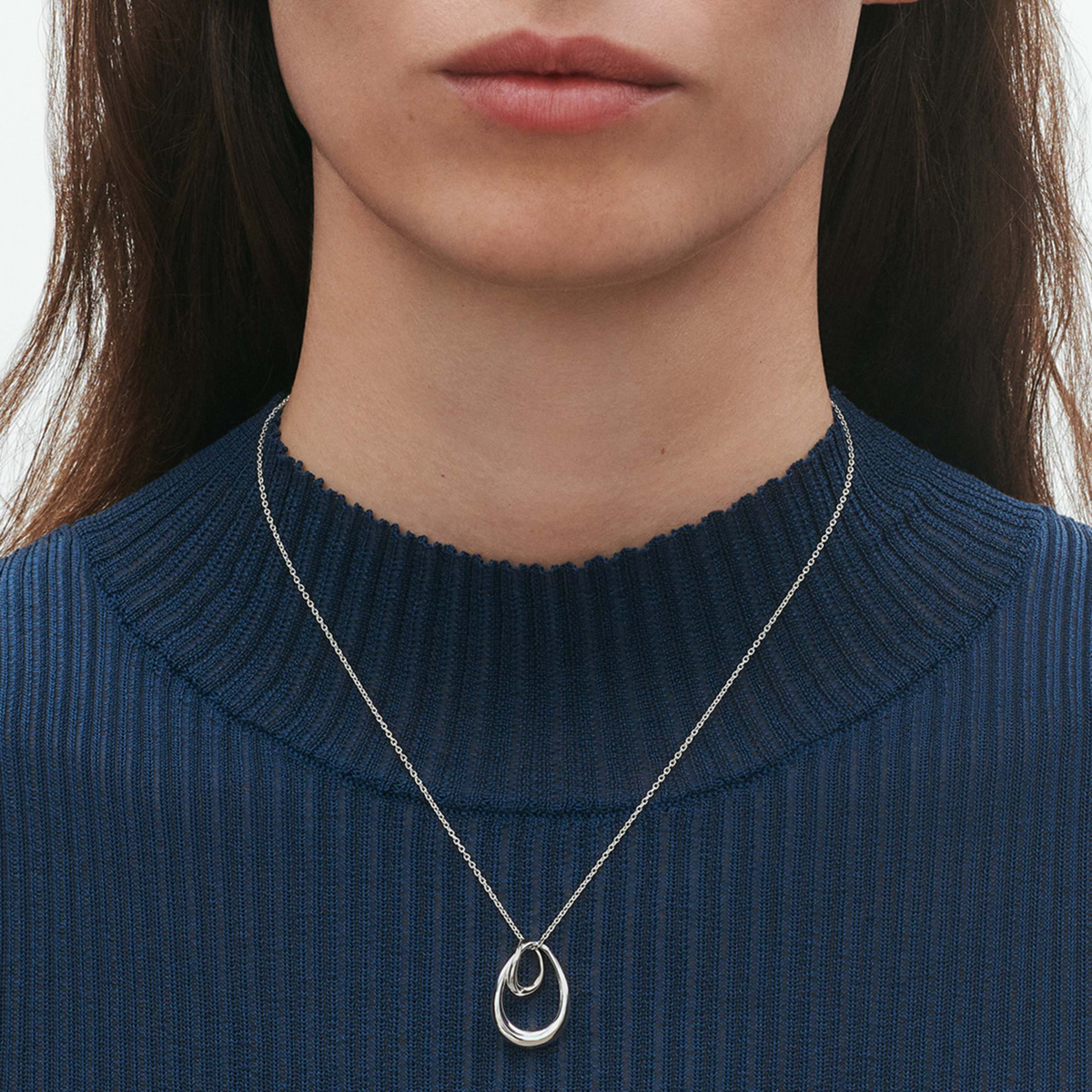 Georg Jensen Offspring Sterling Silver Large Pendant - Berry's Jewellers