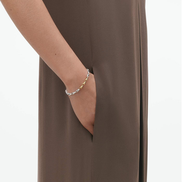 Georg Jensen Reflect Sterling Silver And 18ct Yellow Gold Bracelet - Berry's Jewellers