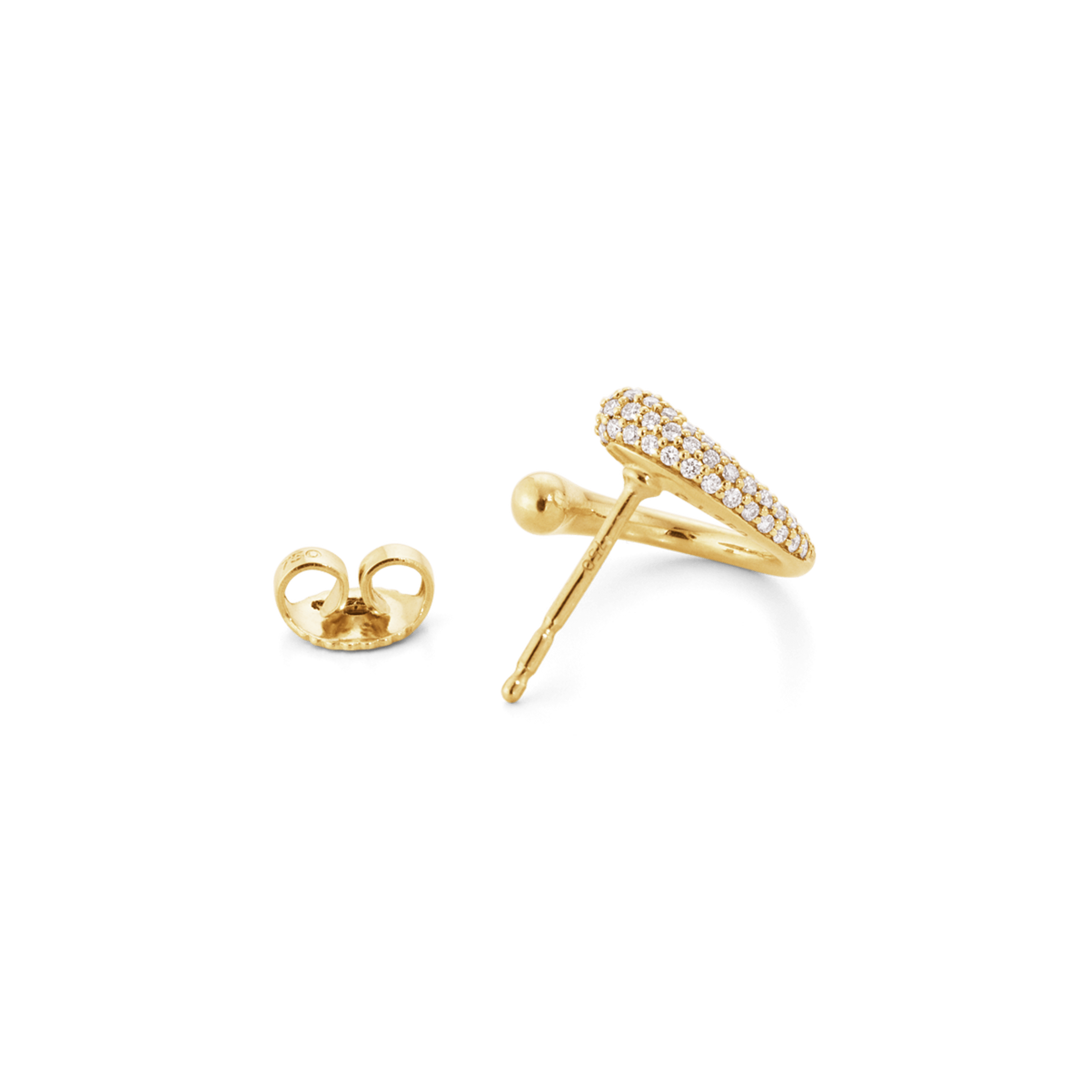 Georg Jensen Mercy 18ct Yellow Gold Diamond Set Earrings - Berry's Jewellers