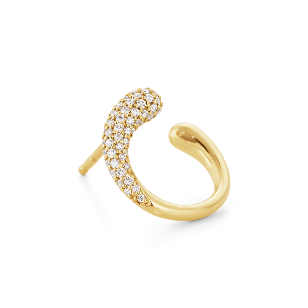 Georg Jensen Mercy 18ct Yellow Gold Diamond Set Earrings - Berry's Jewellers