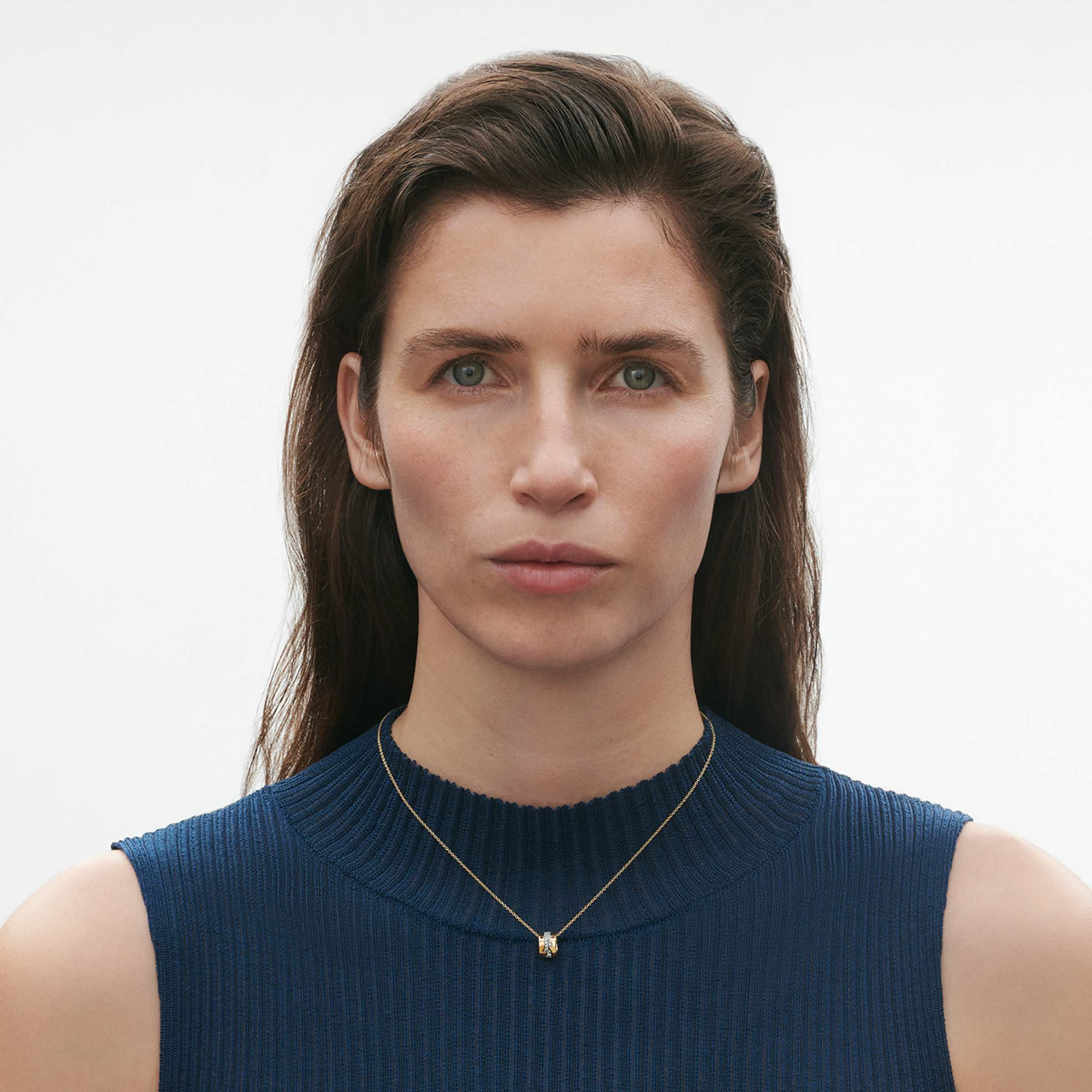 Georg Jensen Fusion 18ct Gold Pave Diamond Set Pendant - Berry's Jewellers