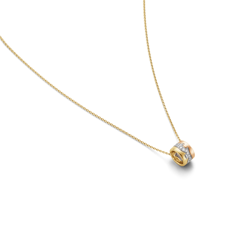 Georg Jensen Fusion 18ct Gold Pave Diamond Set Pendant - Berry's Jewellers