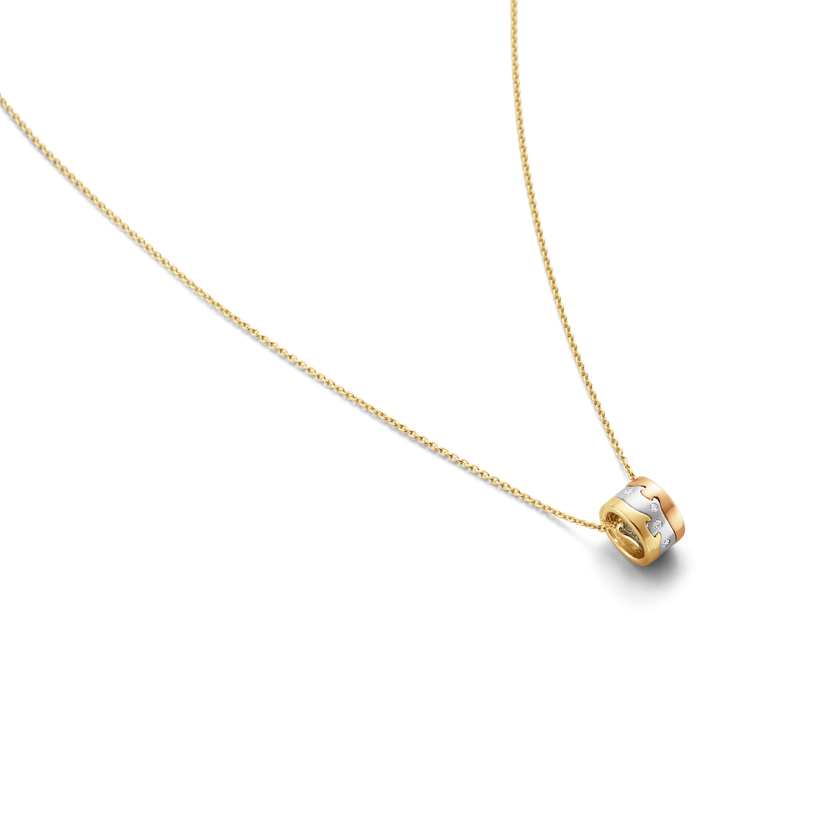 Georg Jensen Fusion 18ct Gold Diamond Set Pendant - Berry's Jewellers