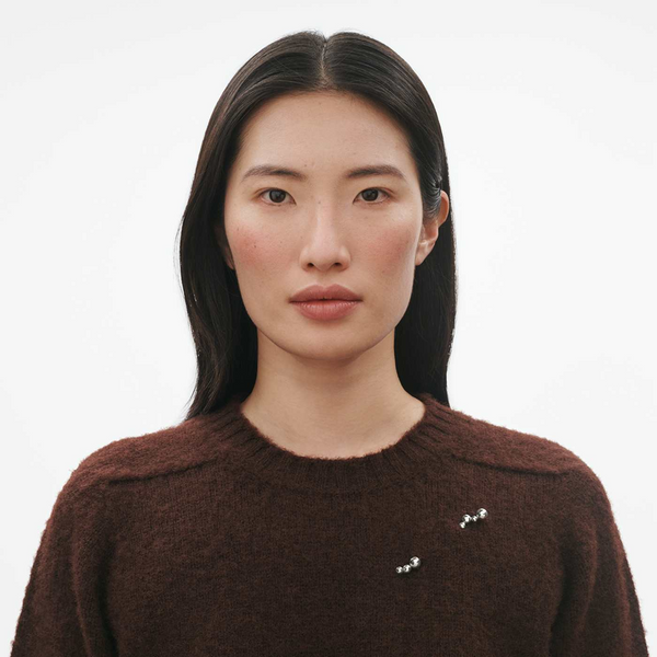 Moonlight Grapes Silver Brooch