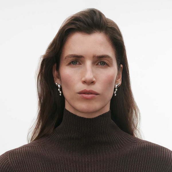 Moonlight Grapes Silver Earrings