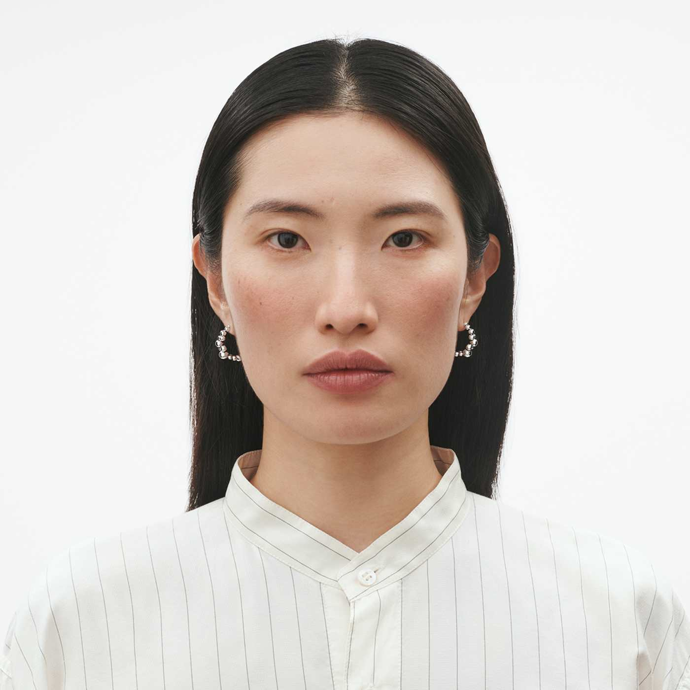 Moonlight Grapes Silver Ear Hoops