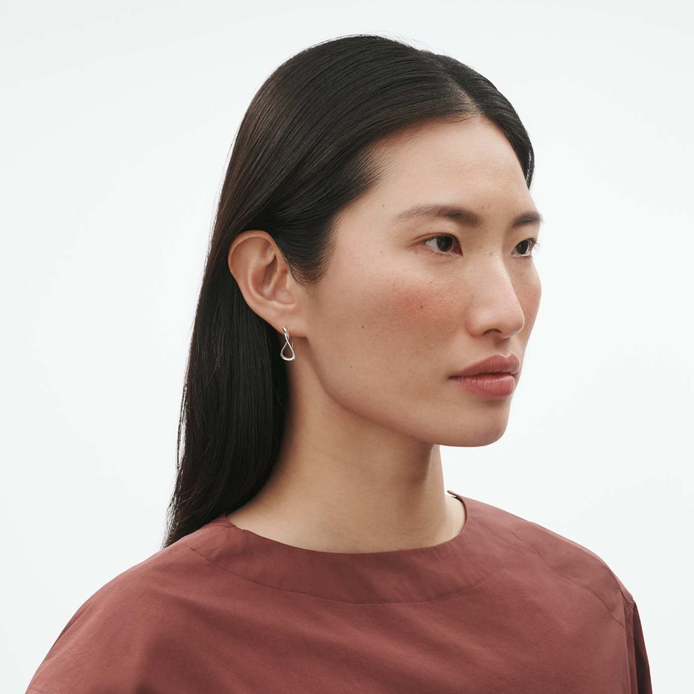 Mercy Silver Small Earhoops