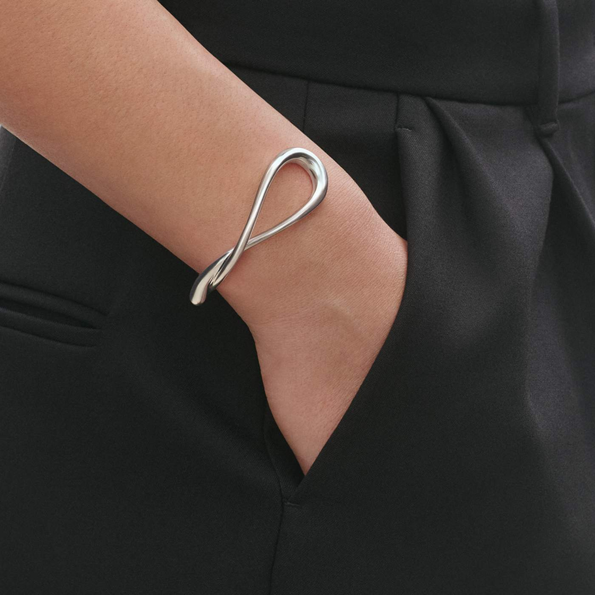 Georg Jensen Mercy Silver Twist Bangle - Berry's Jewellers