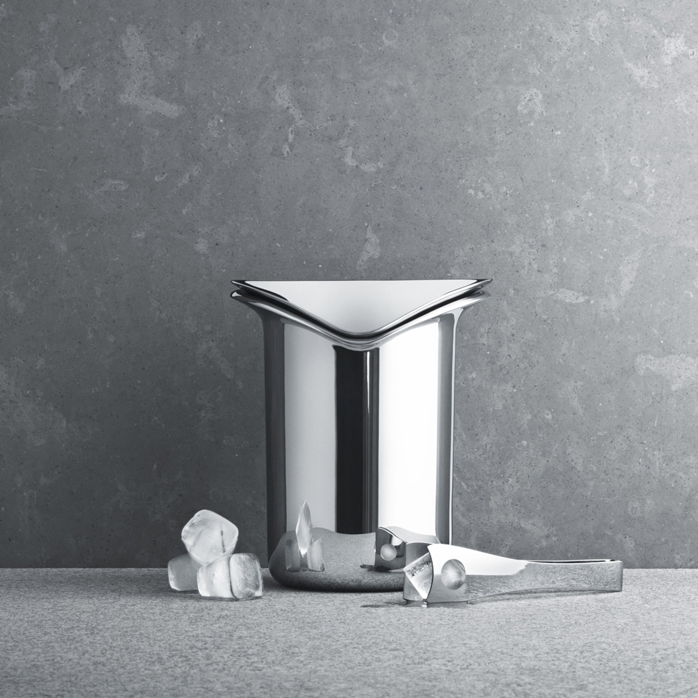 Georg Jensen Wine & Bar Ice Bucket With Tongs - Berry's Jewellers