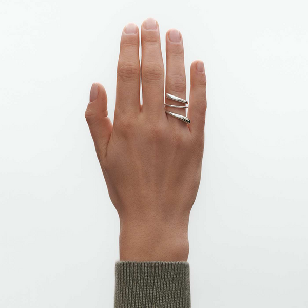 Georg Jensen Mercy Silver Twist Ring - Berry's Jewellers