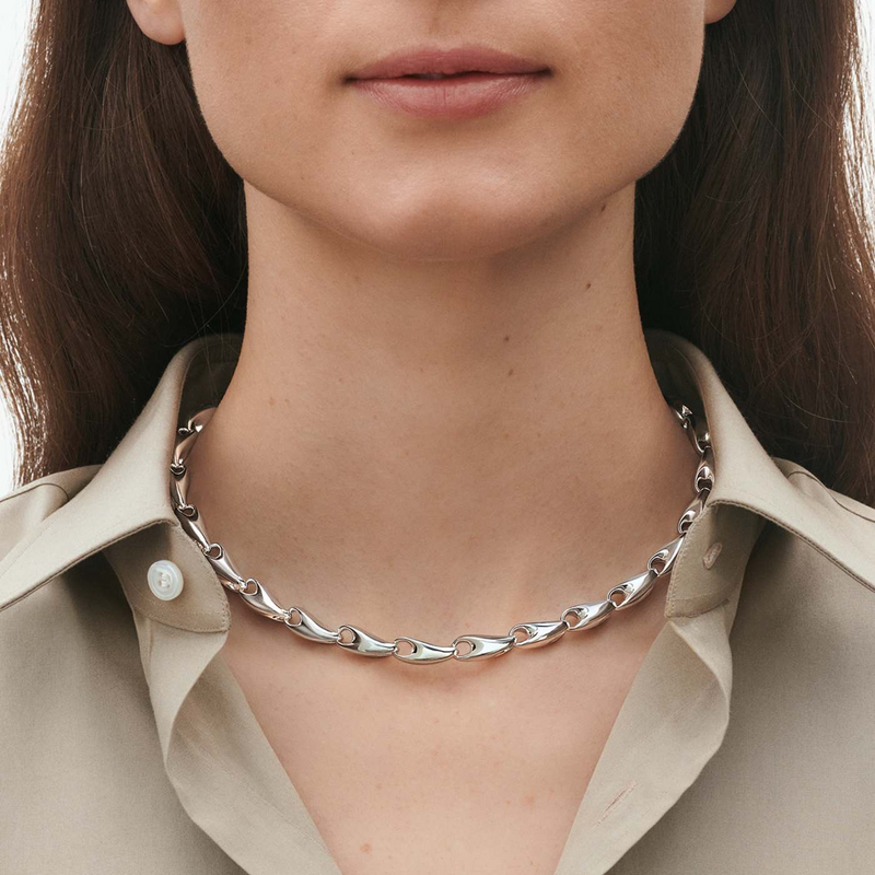 Georg Jensen Reflect Sterling Silver Medium Necklace - Berry's Jewellers