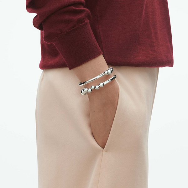 Moonlight Grapes Oxidised Sterling Silver Bangle