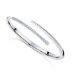 Berry's Platinum Round Brilliant Cut Diamond Cross Over Bangle - Berry's Jewellers
