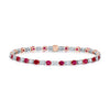 Berry's 18ct Yellow Gold Oval Cut Ruby And Diamond Tennis Bracelet - Berry's Jewellers