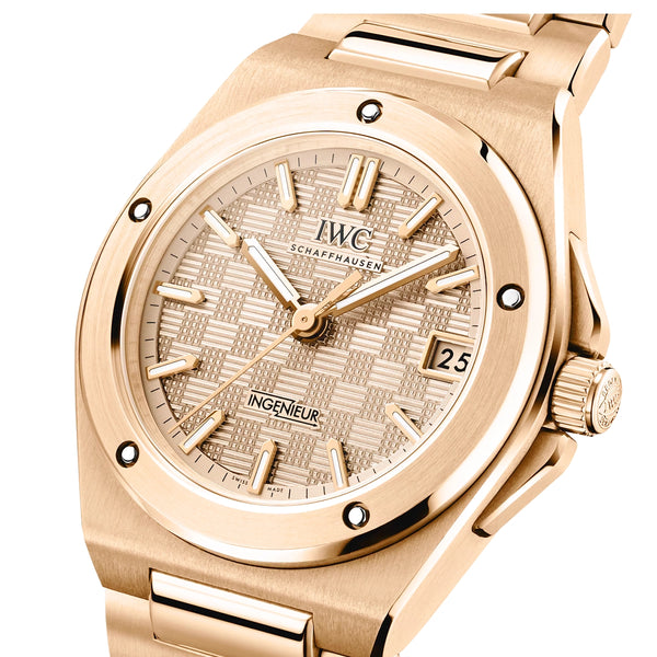 IWC Schaffhausen Ingenieur Automatic 35mm 18ct Rose Gold Bracelet Watch - Berry's Jewellers