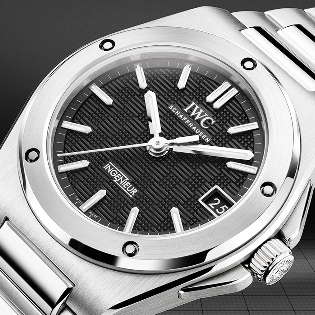 IWC Schaffhausen Ingenieur Automatic 35mm Black Dial Bracelet Watch - Berry's Jewellers