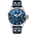 IWC Schaffhausen Big Pilot's Perpetual Calendar 46mm Blue Dial Leather Strap Watch - Berry's Jewellers