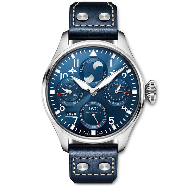 Big Pilot's Perpetual Calendar 46mm Blue Dial Leather Strap Watch