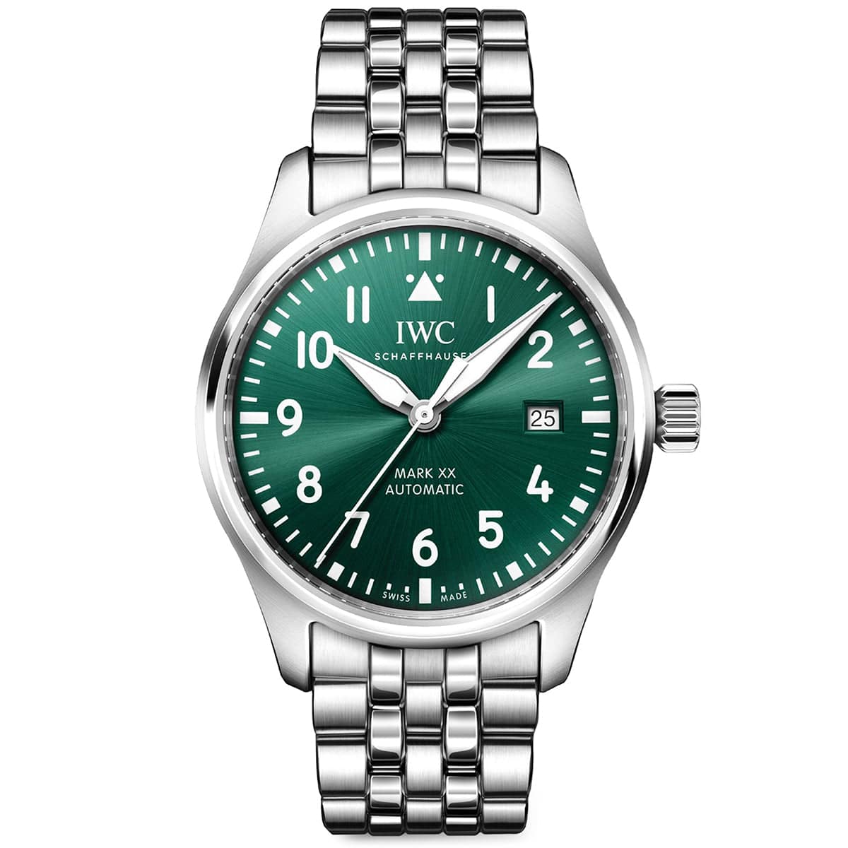 IWC Pilot's Mark XX 40mm Green Dial Bracelet Watch IW328206