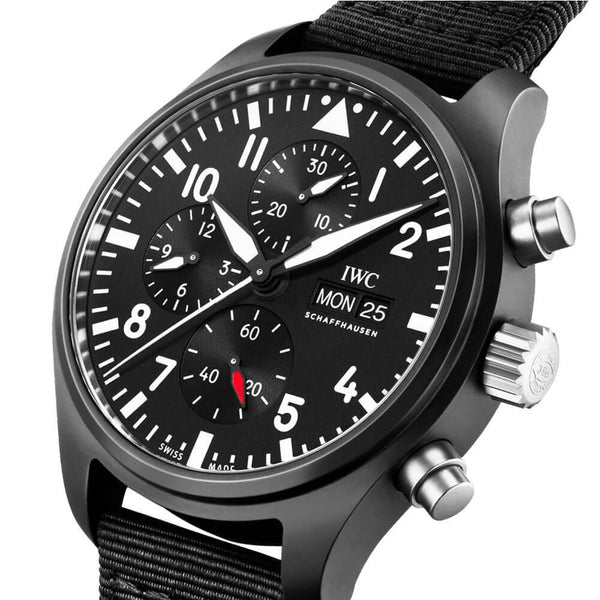 IWC Schaffhausen Pilot's Spitfire 44mm Black Ceramic Men's Chronograph Watch - Berry's Jewellers