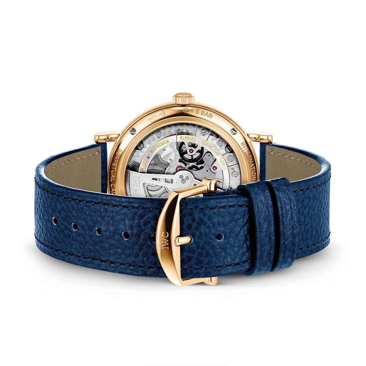 IWC Schaffhausen Portofino Perpetual Calendar 40mm 18ct Rose Gold Strap Watch - Berry's Jewellers