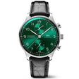 IWC Schaffhausen Portugieser 41mm Green Dial Men's Chronograph Strap Watch - Berry's Jewellers