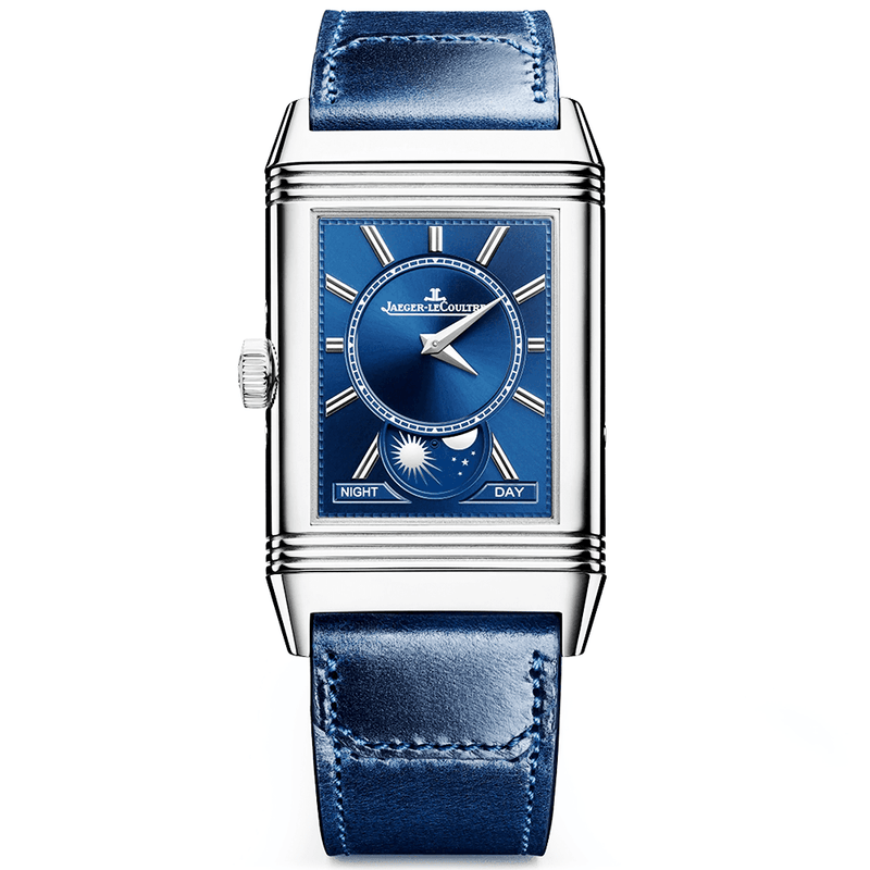 Jaeger-LeCoultre Reverso Tribute Duoface Calendar Large Silver Dial Leather Strap Watch - Berry's Jewellers