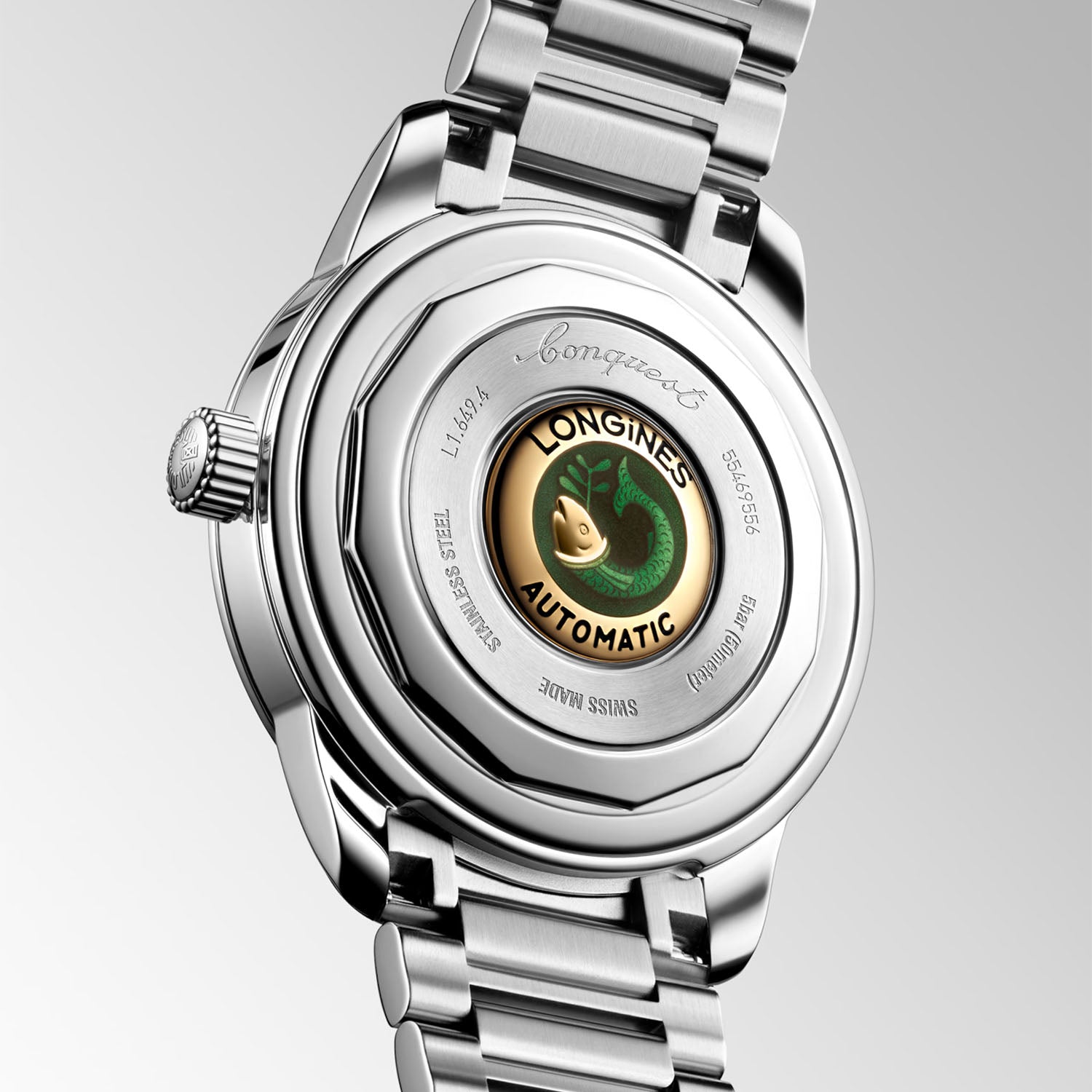 Longines Conquest Heritage 38mm Green Dial Automatic Bracelet Watch - Berry's Jewellers