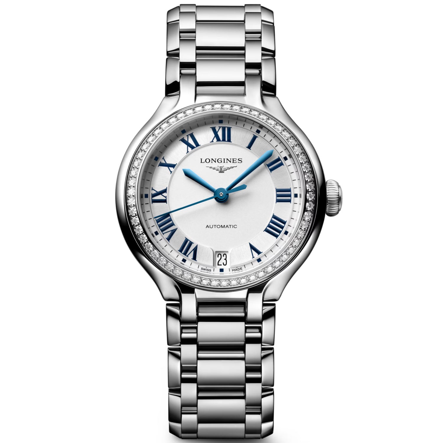 PrimaLuna 34mm Steel Ladies Automatic Bracelet Watch