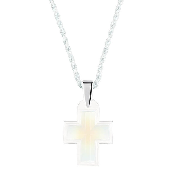 Lalique Amoureuse Passion Opalescent Crystal Cross Pendant - Berry's Jewellers