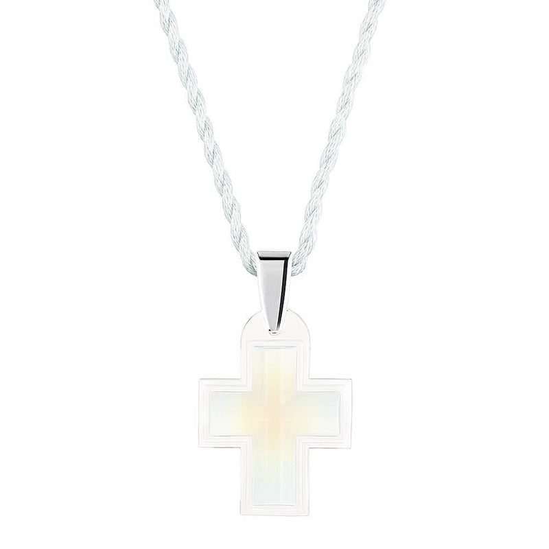 Lalique Amoureuse Passion Opalescent Crystal Cross Pendant - Berry's Jewellers