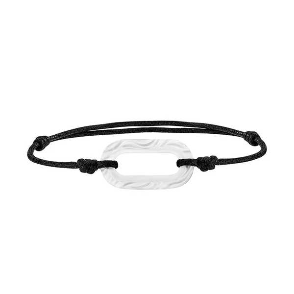 Lalique Empreinte Animale Clear Crystal With a Black Cord Bracelet - Berry's Jewellers