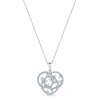 18ct White Gold Circle Interlocking Diamond Pendant