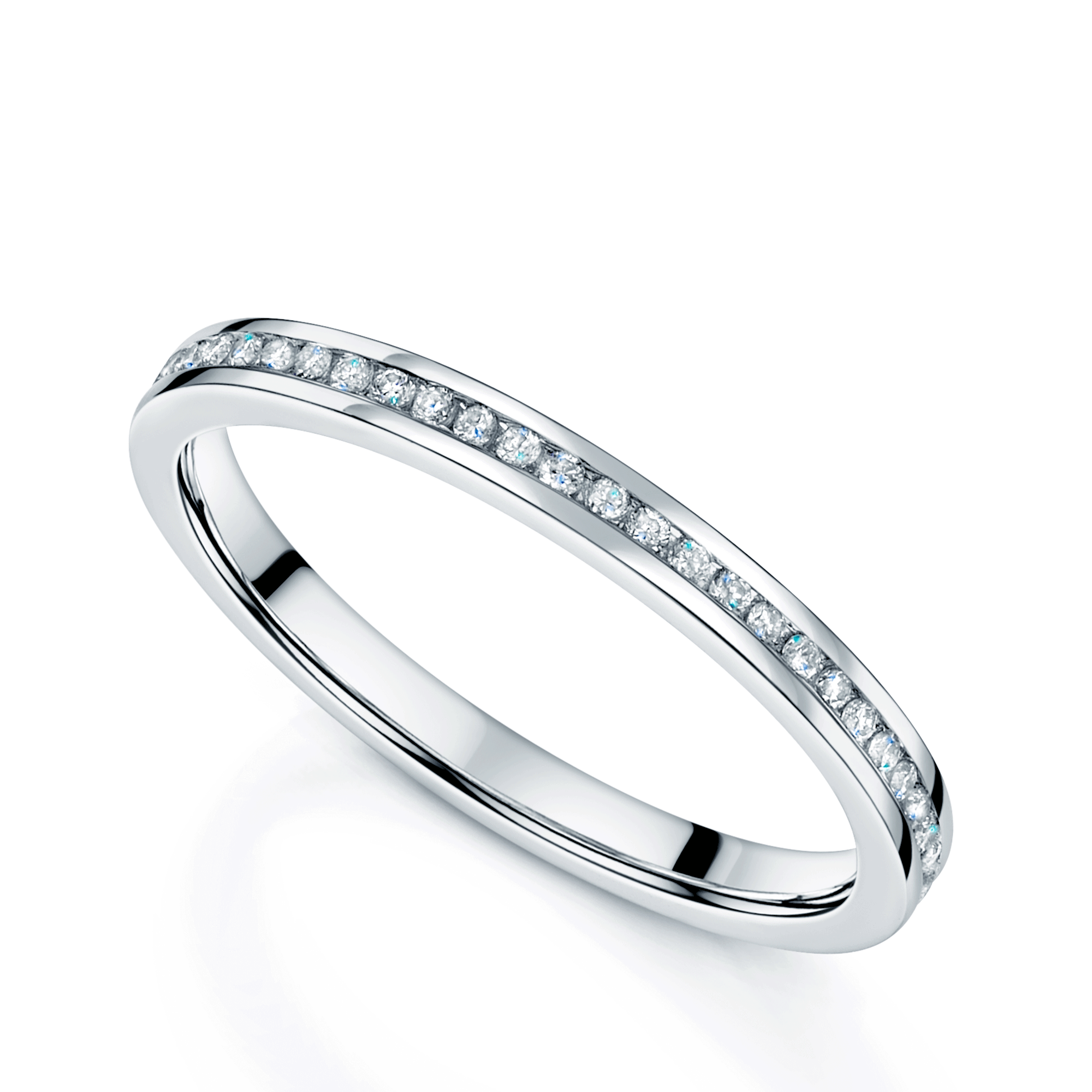 Platinum Round Brilliant Diamond Full Eternity Ring