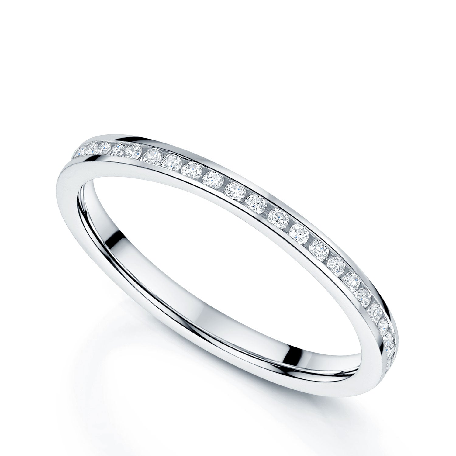 Platinum Round Brilliant Diamond Full Eternity Ring