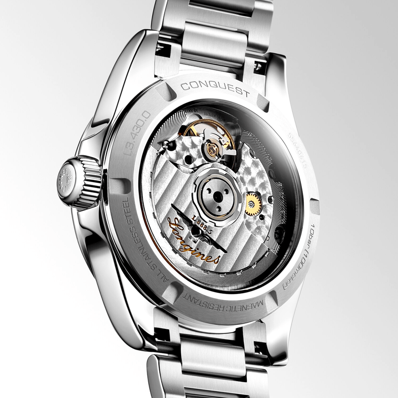 Longines Conquest 34mm Diamond Dial & Bezel Ladies Bracelet Watch - Berry's Jewellers