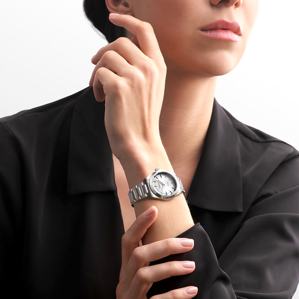 Longines Conquest 34mm Silver Dial Automatic Bracelet Watch - Berry's Jewellers