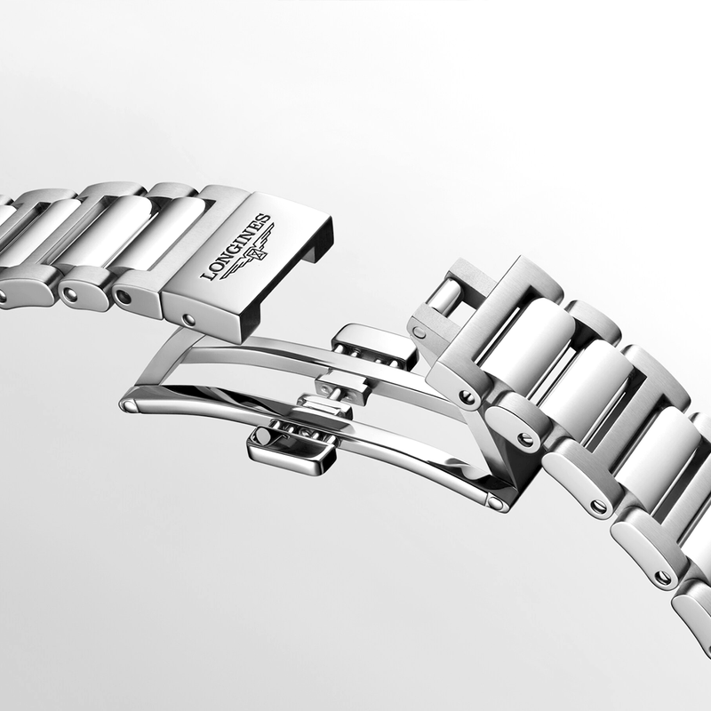 Longines Conquest 34mm White Diamond Dial & Bezel Ladies Bracelet Watch - Berry's Jewellers