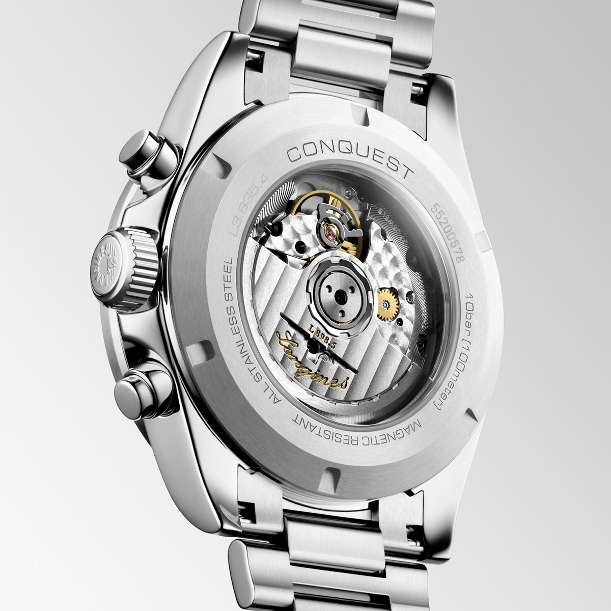 Longines Conquest Chronograph 42mm Gold/Black Dial Men's Automatic Watch - Berry's Jewellers