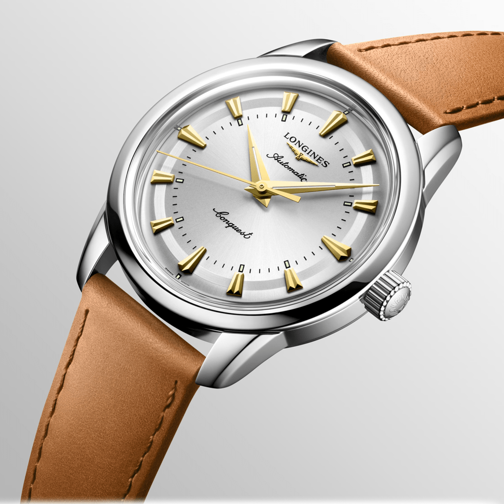 Longines Conquest Heritage 38mm Steel Men's Automatic Strap Watch - Berry's Jewellers