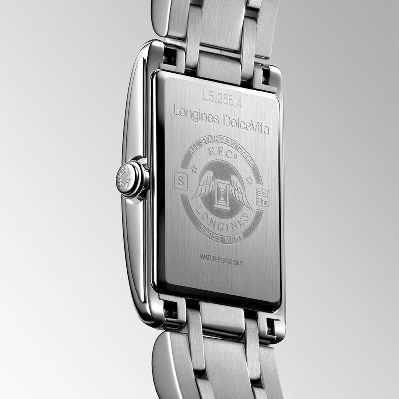 Longines DolceVita 20.8mm x 32mm Mother of Pearl Dial Ladies Bracelet Watch - Berry's Jewellers