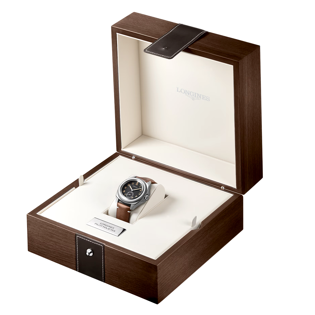 Longines Heritage  43mm Majetek Box Edition Leather Strap Watch 1 - Berry's Jewellers